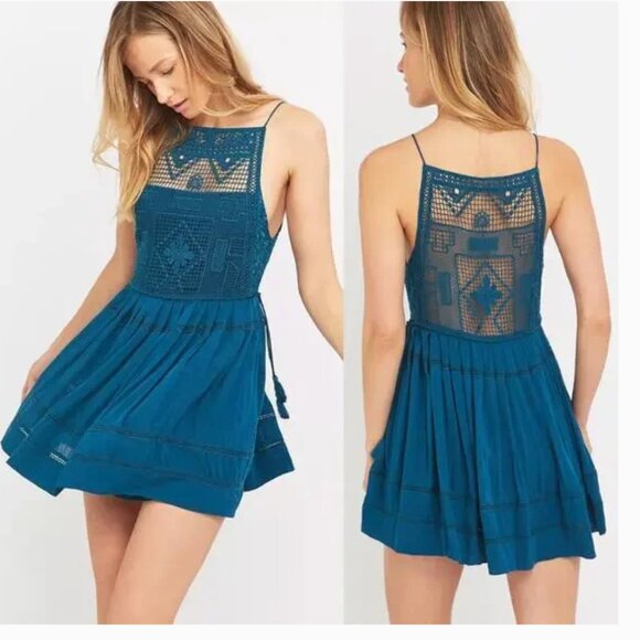 Free People Dresses & Skirts - Free People Teal Emily Dress